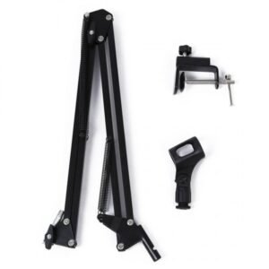 Adjustable Studio Microphone Suspension Scissor Arm Stand (Black)