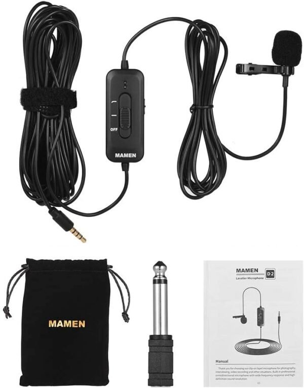 MAMEN KM-D2 Lavalier Microphone 3.5mm
