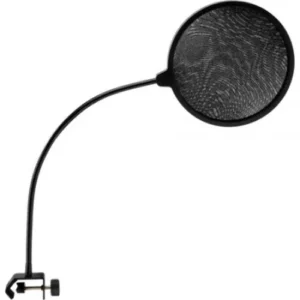 Microphone Pop Filter with Gooseneck and C-Style Clamp
