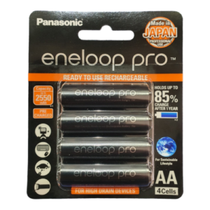 Panasonic eneloop Pro Rechargeable AA Ni-MH Batteries 2550mAh 4-Pack