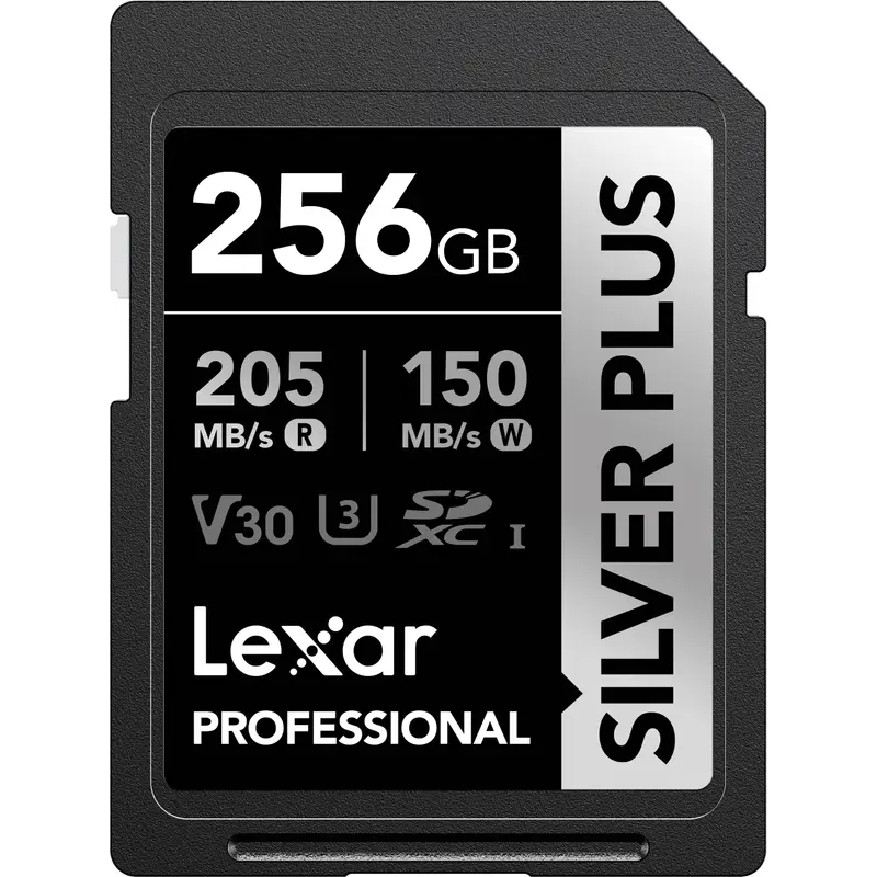 Lexar 256GB Professional SILVER PLUS UHS-I SDXC Memory Card (255MB/s)