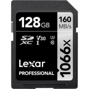 Lexar 128GB Professional 1066x UHS-I SDXC Memory Card 160MB/s, Silver Series