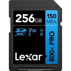 Lexar 256GB 150 Mbps High-Performance 800x PRO UHS-I SDXC Card