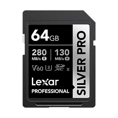Lexar Professional 64GB SILVER PRO SDXC UHS-II Memory Card
