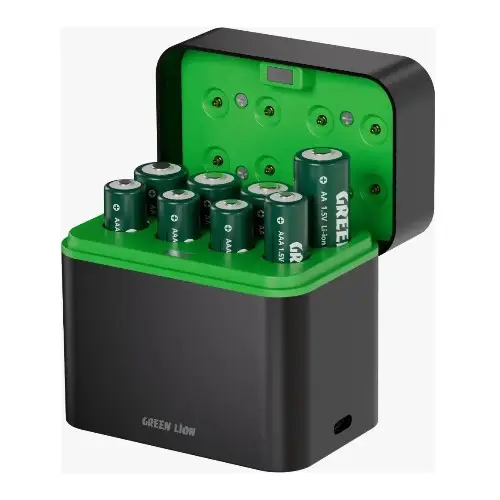 Green Lion Rechargeable 4*AA + 4*AAA Battery Dock