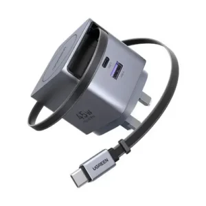 UGREEN Nexode Pro – 45W 2-Port GaN Fast Charger with Retractable Cable – X614